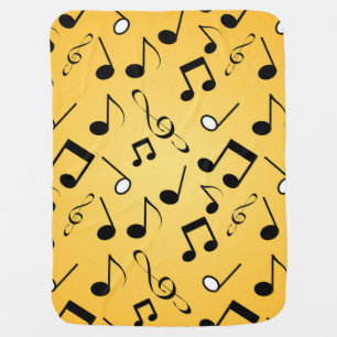 Music pattern baby blanket