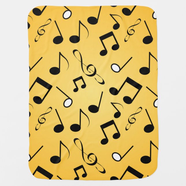 Music pattern baby blanket (Front)