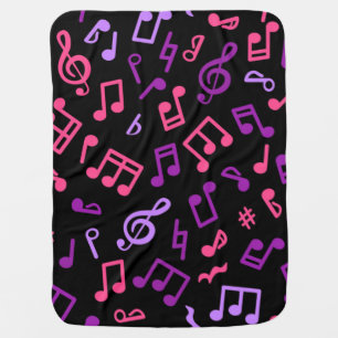 Music pattern baby blanket
