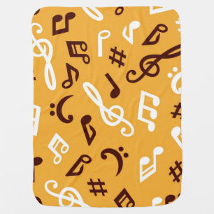 Music pattern baby blanket