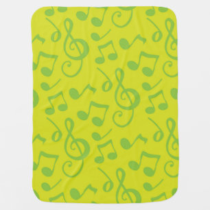 Music pattern baby blanket