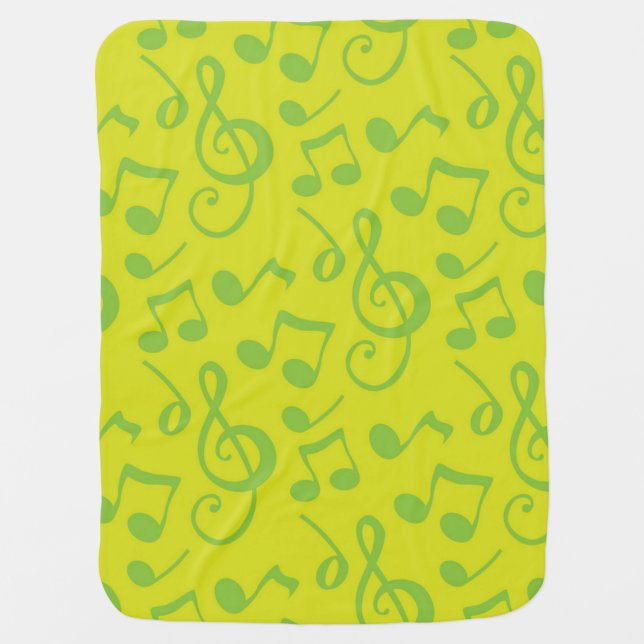 Music pattern baby blanket (Front)