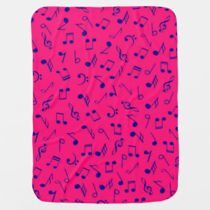 Music pattern baby blanket