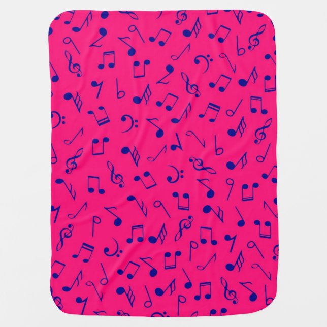Music pattern baby blanket (Front)