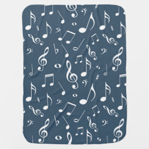Music pattern baby blanket
