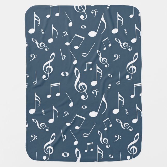 Music pattern baby blanket (Front)