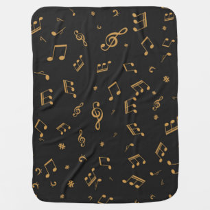 Music pattern baby blanket