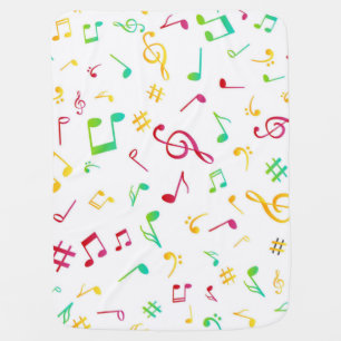 Music pattern baby blanket