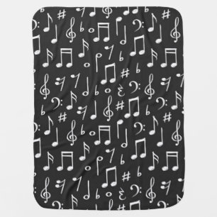 Music pattern baby blanket