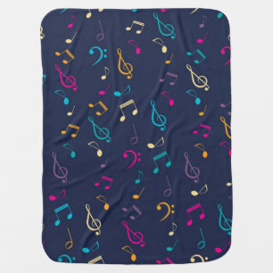 Music pattern baby blanket