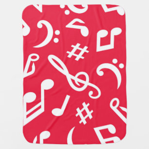Music pattern baby blanket