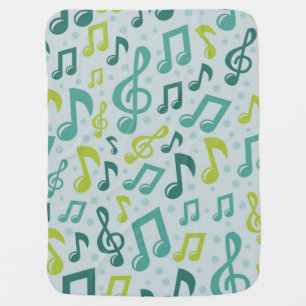 Music pattern baby blanket