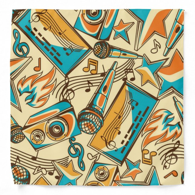 Music pattern bandana (Front)