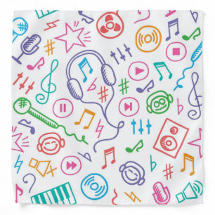 Music pattern bandana