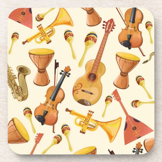 Music pattern beverage coaster (Front)