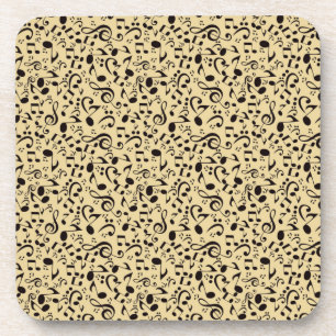 Music pattern beverage coaster