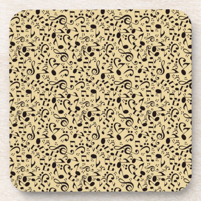 Music pattern beverage coaster (Front)
