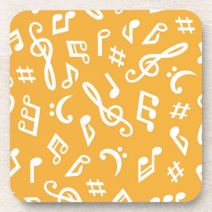 Music pattern beverage coaster