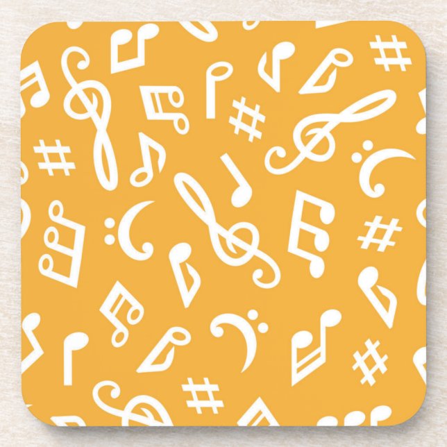Music pattern beverage coaster (Front)