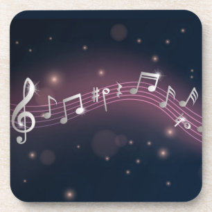 Music pattern beverage coaster