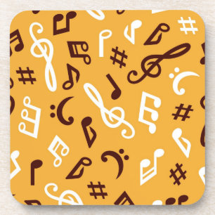 Music pattern beverage coaster