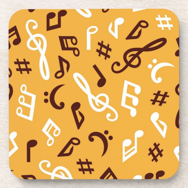 Music pattern beverage coaster (Front)
