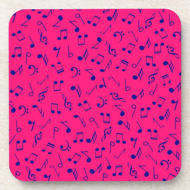 Music pattern beverage coaster (Front)