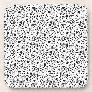 Music pattern beverage coaster
