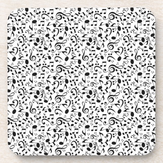 Music pattern beverage coaster (Front)