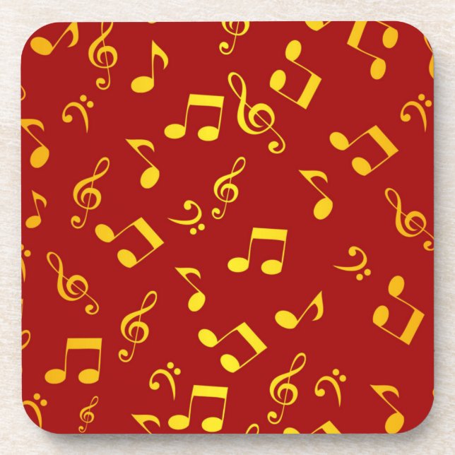 Music pattern beverage coaster (Front)