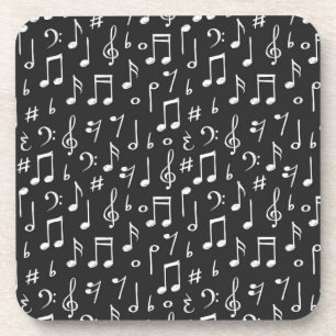 Music pattern beverage coaster
