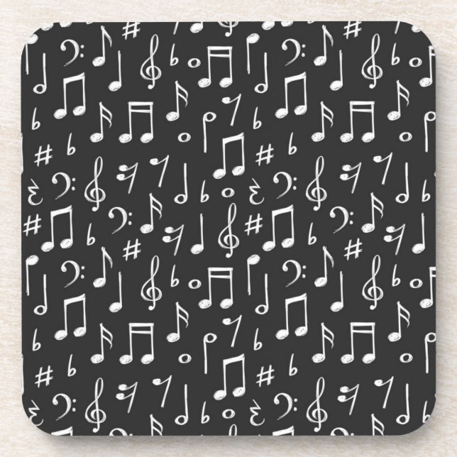 Music pattern beverage coaster (Front)
