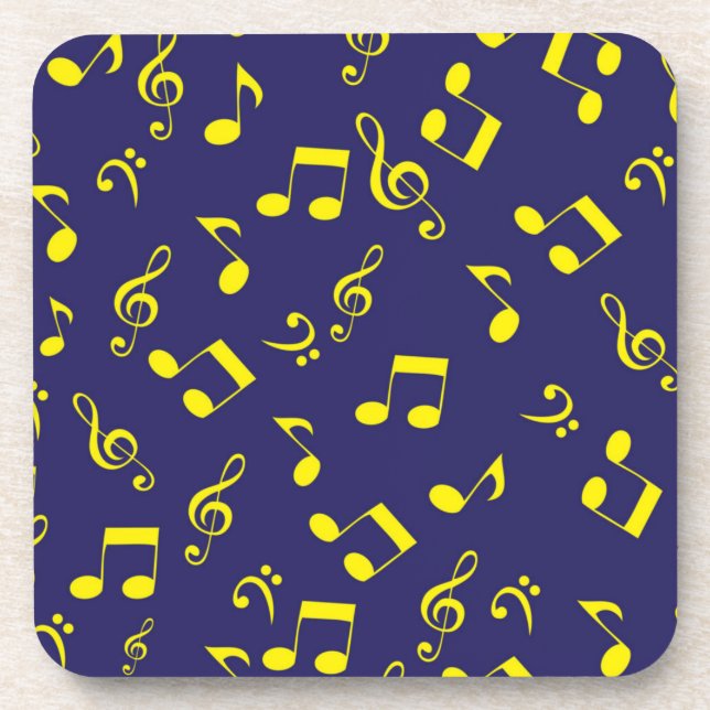 Music pattern beverage coaster (Front)