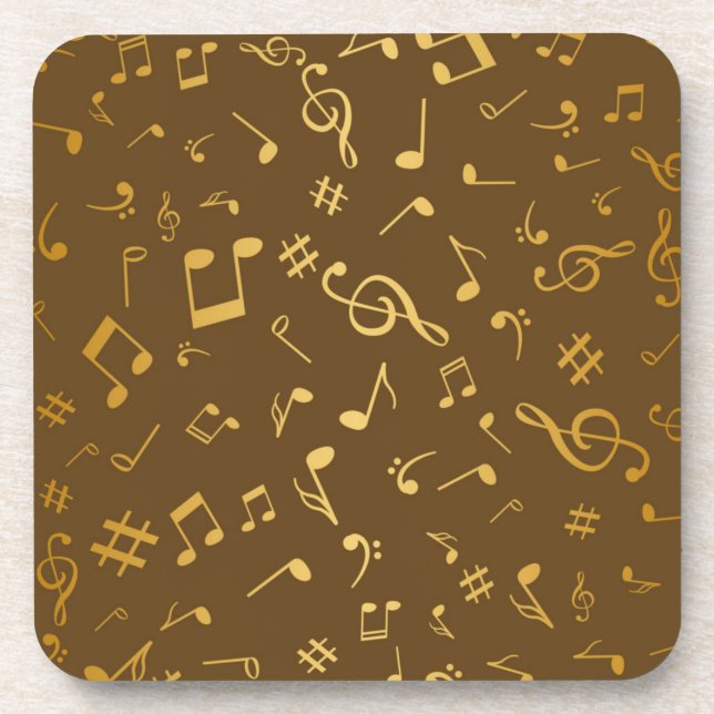 Music pattern beverage coaster (Front)