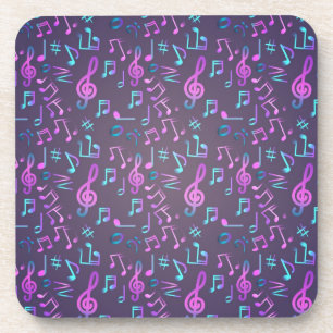 Music pattern beverage coaster