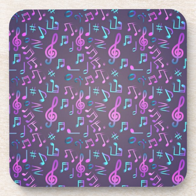 Music pattern beverage coaster (Front)