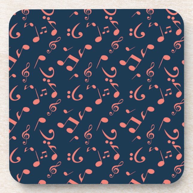 Music pattern beverage coaster (Front)