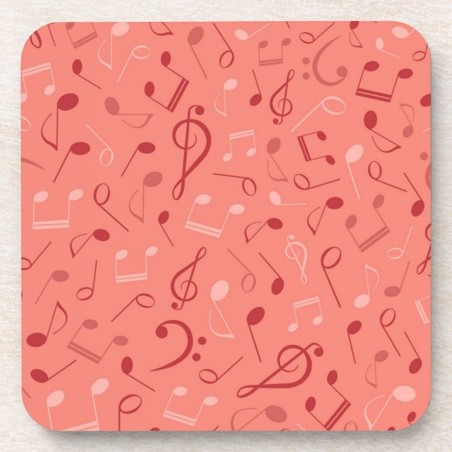 Music pattern beverage coaster (Front)