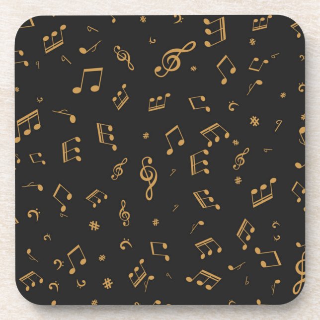 Music pattern beverage coaster (Front)
