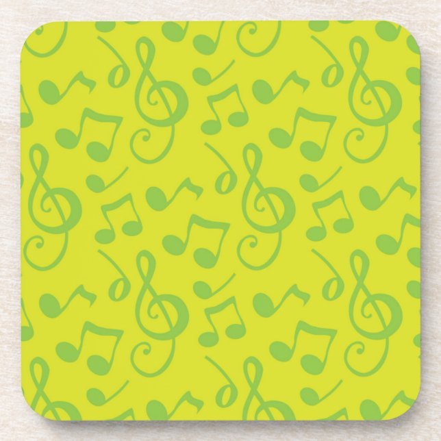 Music pattern beverage coaster (Front)