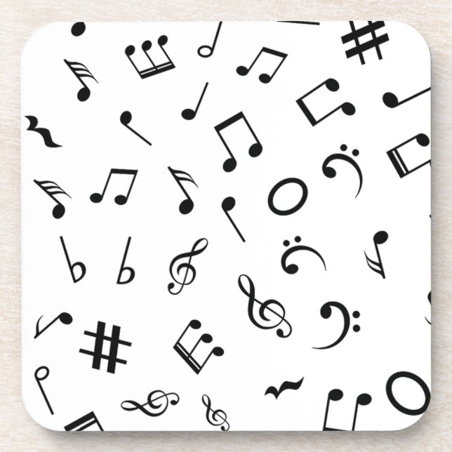 Music pattern beverage coaster (Front)