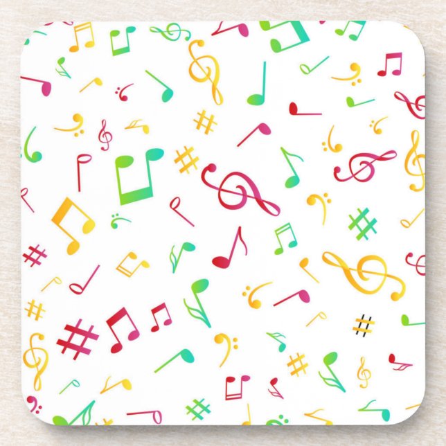 Music pattern beverage coaster (Front)