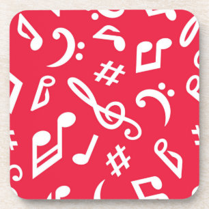Music pattern beverage coaster