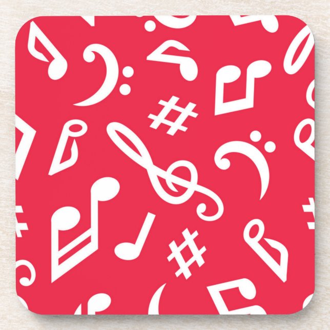 Music pattern beverage coaster (Front)