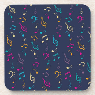 Music pattern beverage coaster