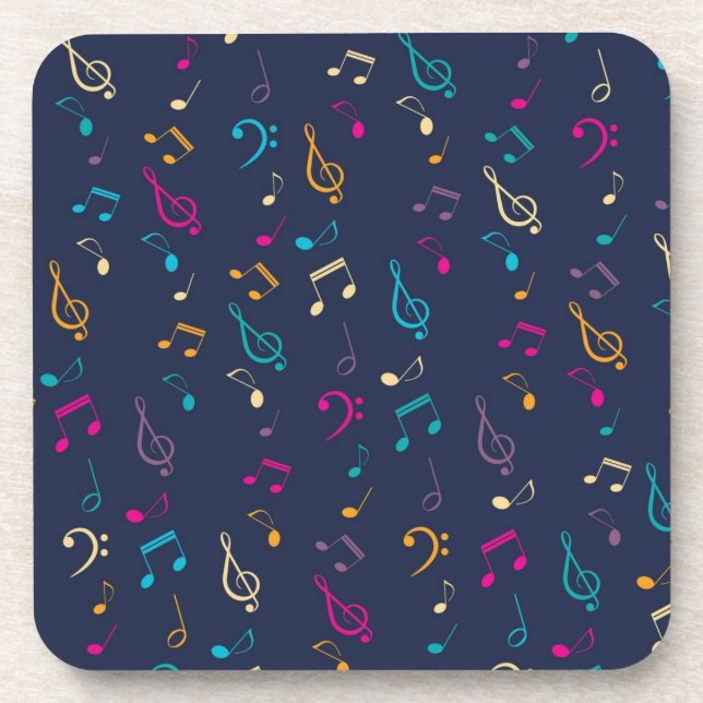 Music pattern beverage coaster (Front)