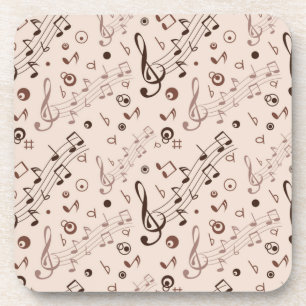 Music pattern beverage coaster