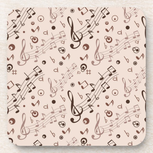 Music pattern beverage coaster (Front)