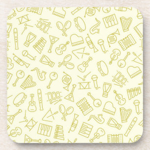 Music pattern beverage coaster