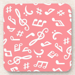 Music pattern beverage coaster